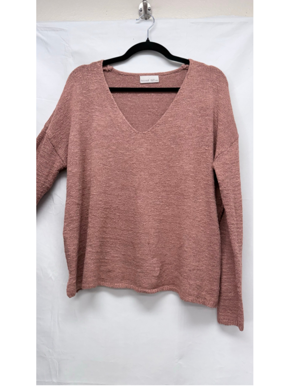 Women's Bécool V-Neck Sweater Pink Size M